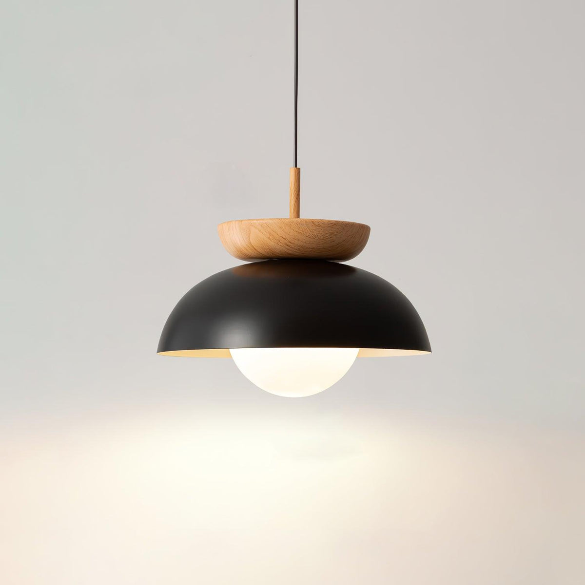 Savie Modern Wood Grain Glass Pendant Light for Dining Room and Kitchen Island