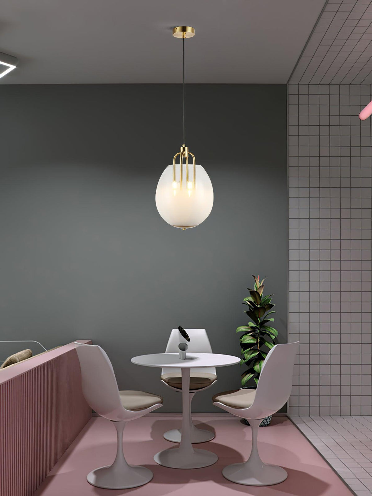 Sawyer Pendant Light in Brass and Sfumato Glass