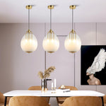 Sawyer Pendant Light in Brass and Sfumato Glass