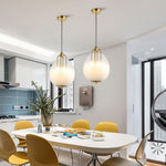 Sawyer Pendant Light in Brass and Sfumato Glass
