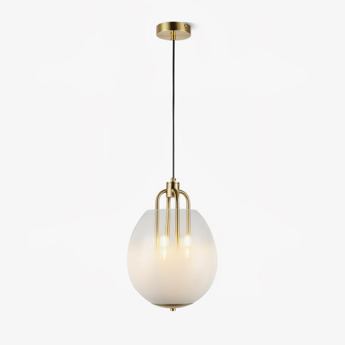 Sawyer Pendant Light in Brass and Sfumato Glass