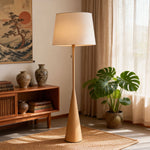 Nordic Grain Floor Lamp – Modern Wood Finish Standing Light for Living Room & Bedroom