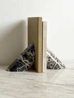 Sculptural Marble Bookends in Natural Stone for Modern Interiors