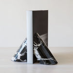 Sculptural Marble Bookends in Natural Stone for Modern Interiors