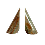 Sculptural Marble Bookends in Natural Stone for Modern Interiors