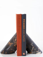 Sculptural Marble Bookends in Natural Stone for Modern Interiors