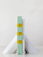Sculptural Marble Bookends in Natural Stone for Modern Interiors