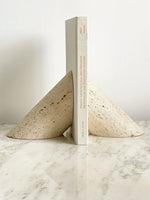 Sculptural Marble Bookends in Natural Stone for Modern Interiors