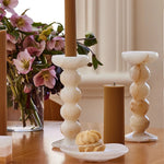 Sculpted Jade Candle Holder – Natural Stone Tabletop Decor