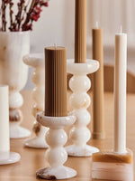 Sculpted Jade Candle Holder – Natural Stone Tabletop Decor