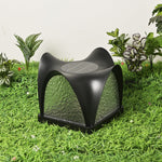 Sculptform Solar Outdoor Post Light – Modern Curved LED Garden Lamp