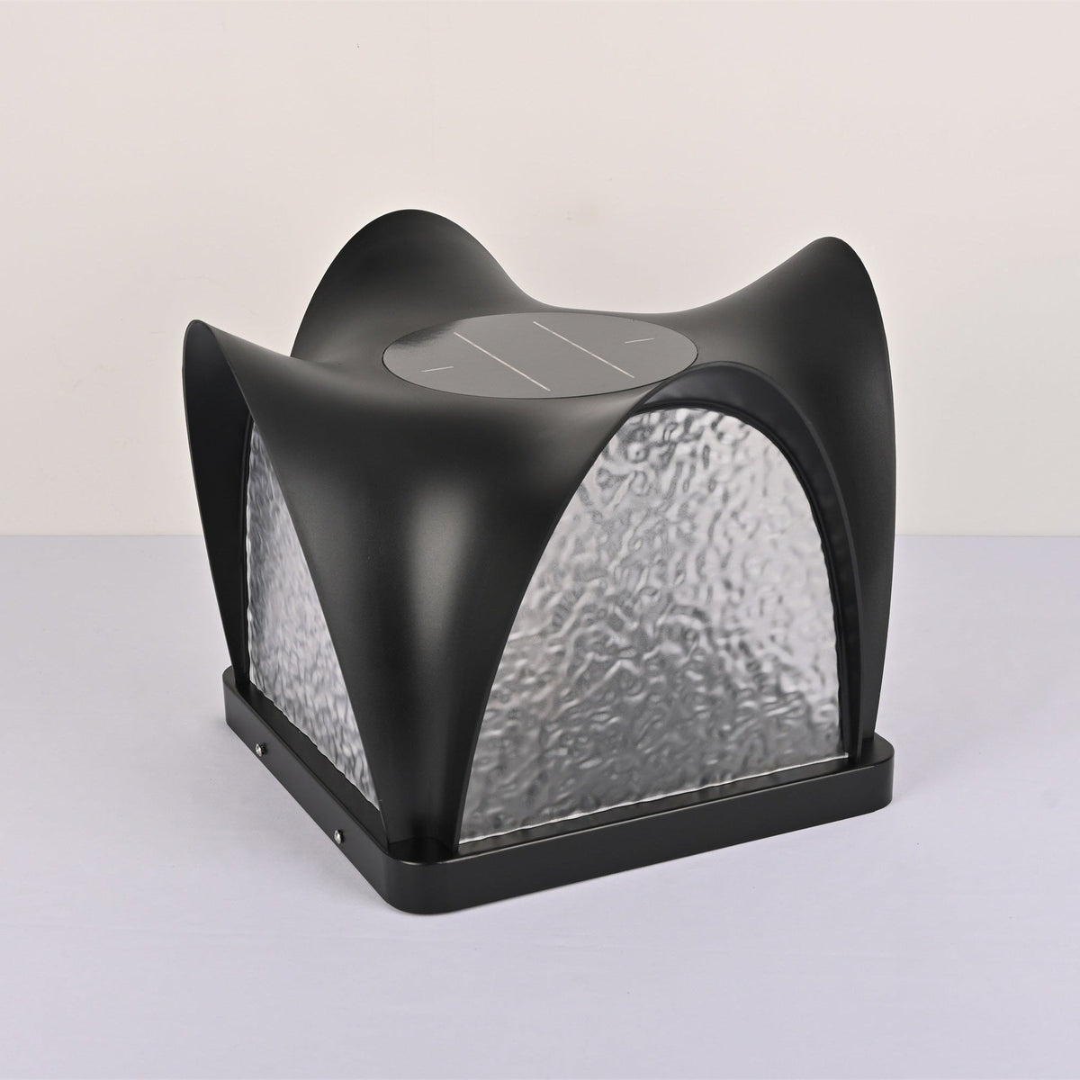 Sculptform Solar Outdoor Post Light – Modern Curved LED Garden Lamp