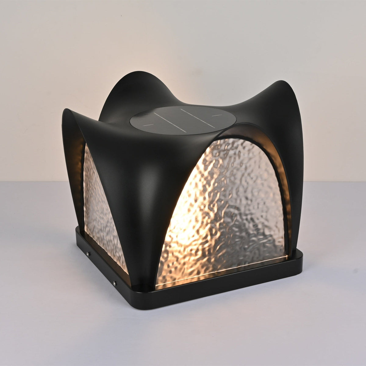 Sculptform Solar Outdoor Post Light – Modern Curved LED Garden Lamp