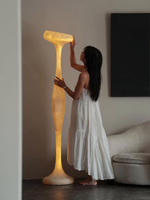Sculptural Resin Floor Lamp with Integrated LED for Modern Interiors
