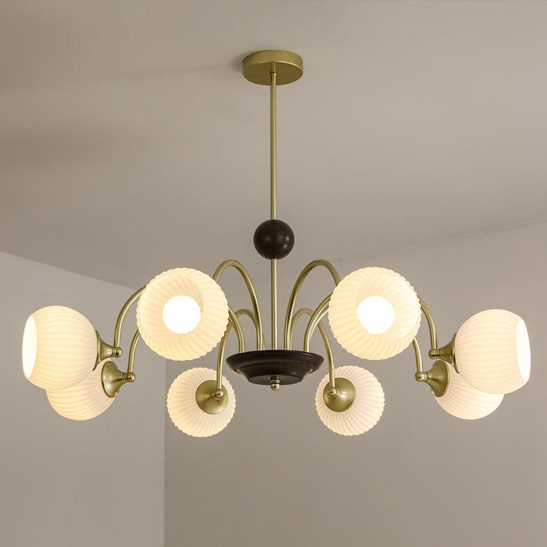sculptural-glass-ribbed-chandelier