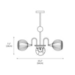 sculptural-glass-ribbed-chandelier
