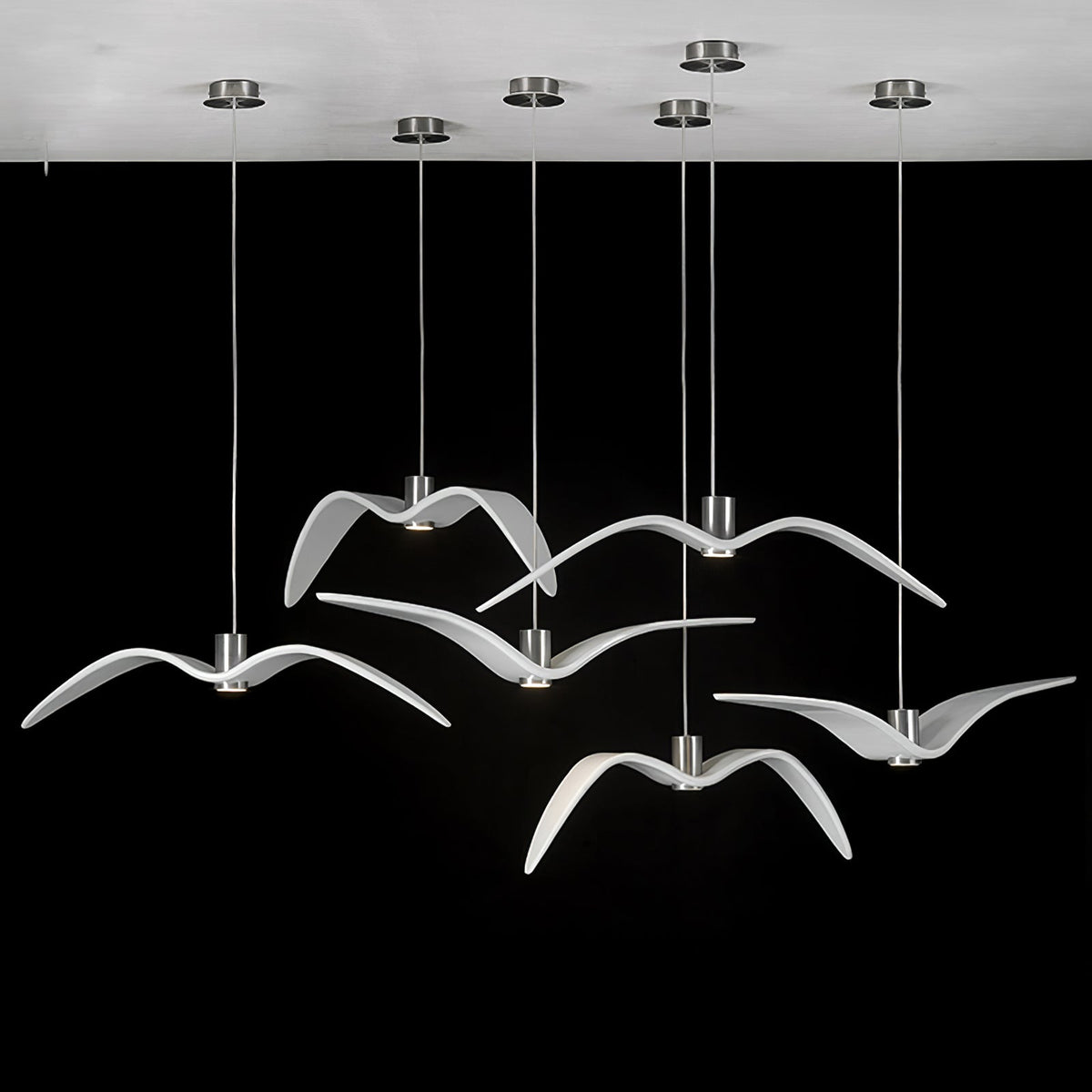 Aviara LED Pendant Light – Modern Aluminum Bird-Inspired Ceiling Lamp