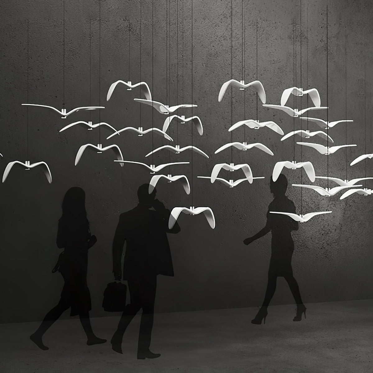Aviara LED Pendant Light – Modern Aluminum Bird-Inspired Ceiling Lamp