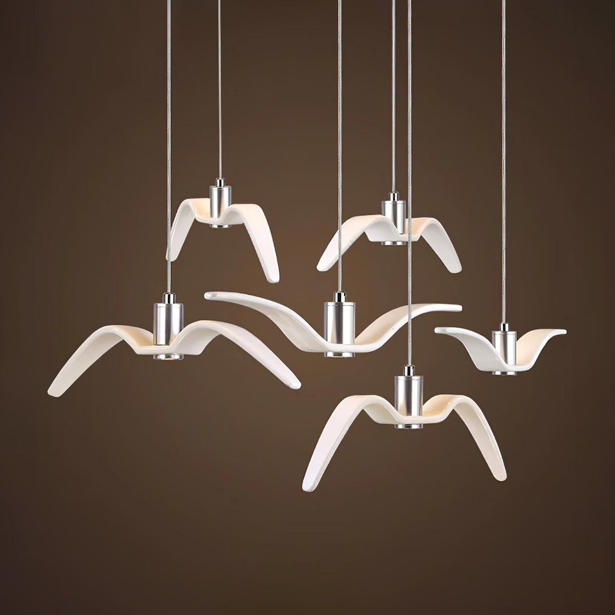 Aviara LED Pendant Light – Modern Aluminum Bird-Inspired Ceiling Lamp