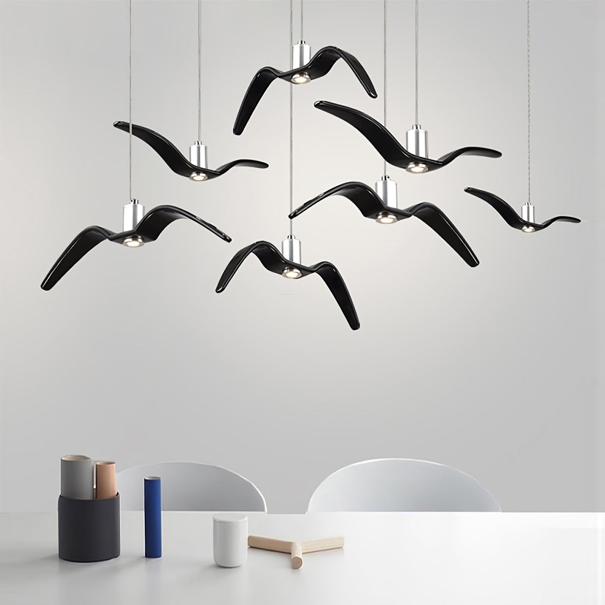 Aviara LED Pendant Light – Modern Aluminum Bird-Inspired Ceiling Lamp