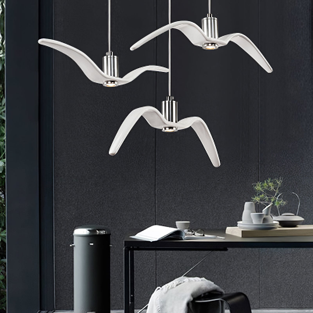 Aviara LED Pendant Light – Modern Aluminum Bird-Inspired Ceiling Lamp