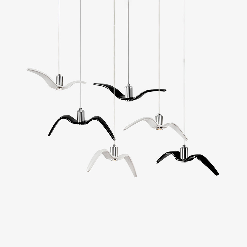Aviara LED Pendant Light – Modern Aluminum Bird-Inspired Ceiling Lamp