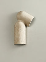 Selvian Sculptural Travertine Wall Sconce for Modern Interiors