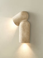 Selvian Sculptural Travertine Wall Sconce for Modern Interiors