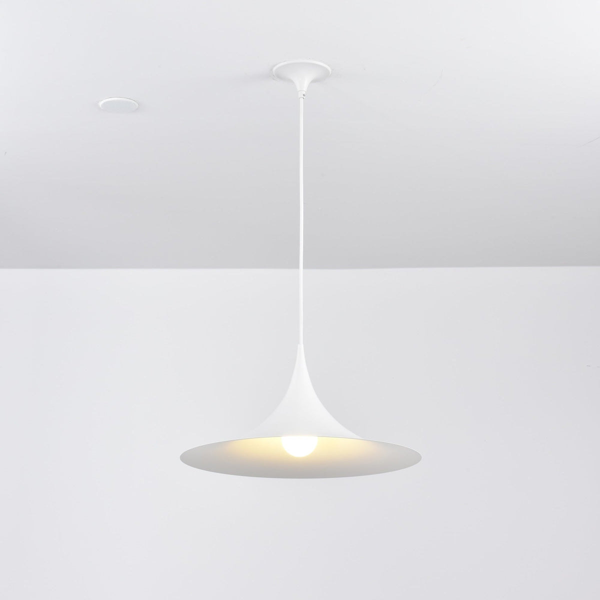 Semi Arch Pendant Light – Designer Aluminum Swag Lamp for Dining & Living Spaces