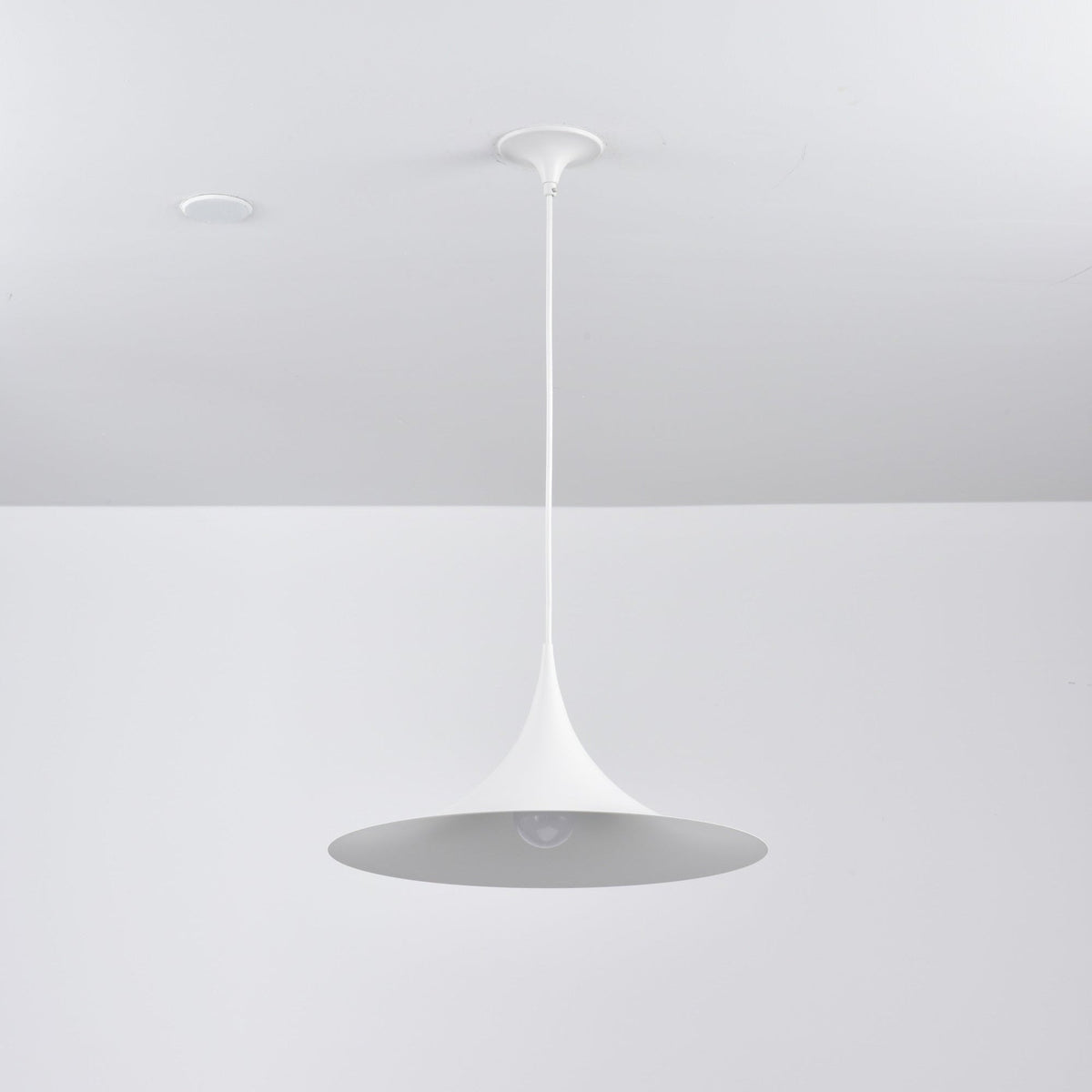 Semi Arch Pendant Light – Designer Aluminum Swag Lamp for Dining & Living Spaces