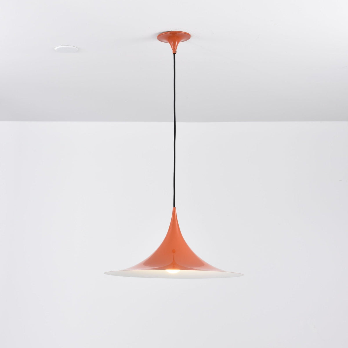 Semi Arch Pendant Light – Designer Aluminum Swag Lamp for Dining & Living Spaces