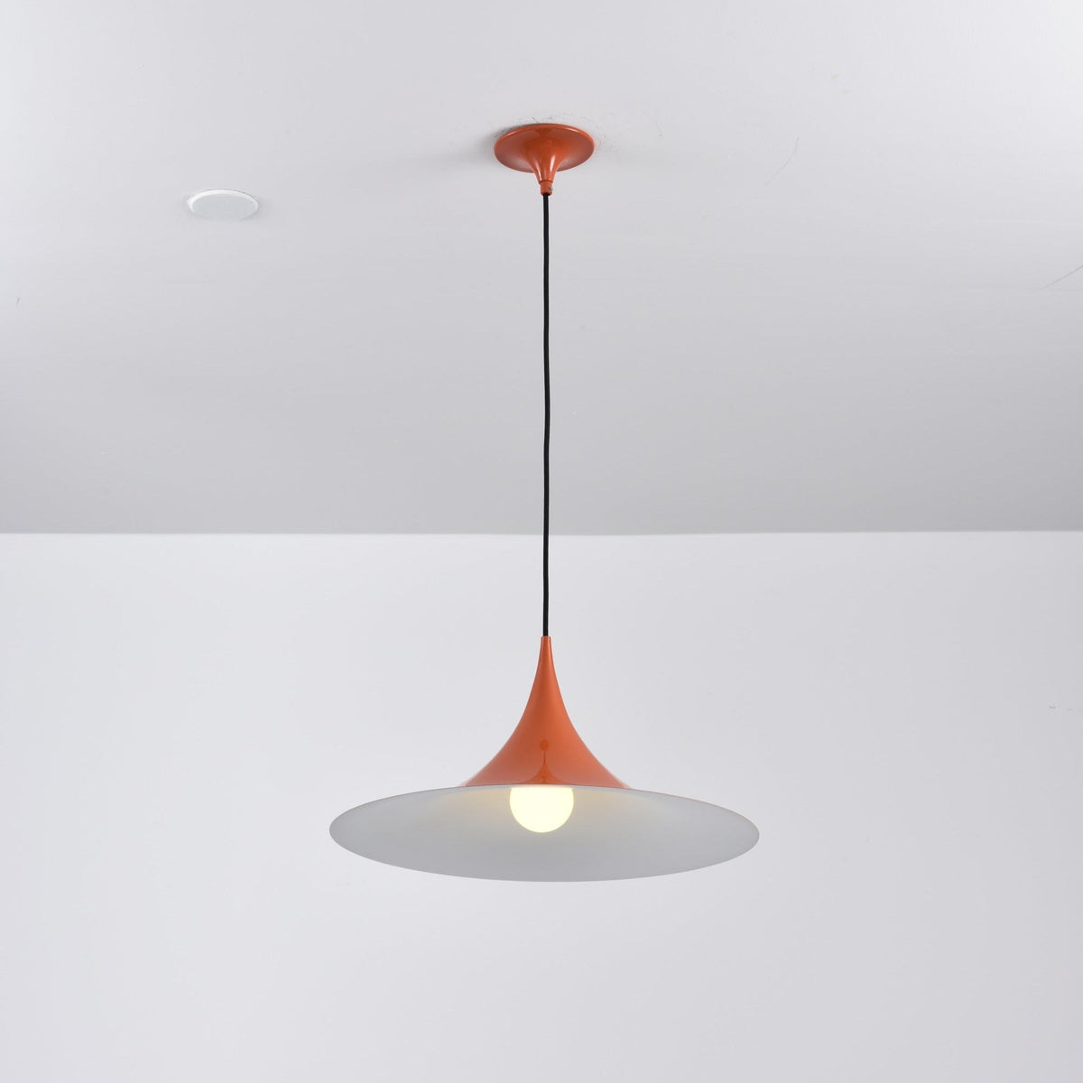 Semi Arch Pendant Light – Designer Aluminum Swag Lamp for Dining & Living Spaces