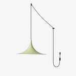 Semi Arch Pendant Light – Designer Aluminum Swag Lamp for Dining & Living Spaces