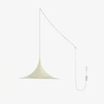 Semi Arch Pendant Light – Designer Aluminum Swag Lamp for Dining & Living Spaces