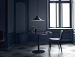Semi Arch Pendant Light – Designer Aluminum Swag Lamp for Dining & Living Spaces