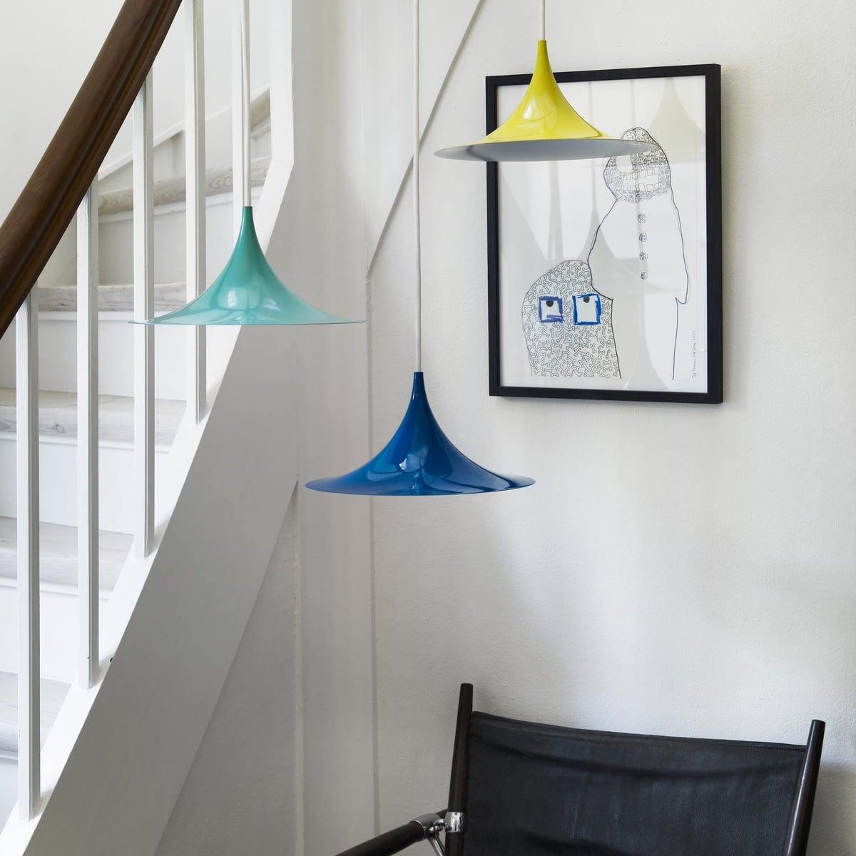 Semi Arch Pendant Light – Designer Aluminum Swag Lamp for Dining & Living Spaces