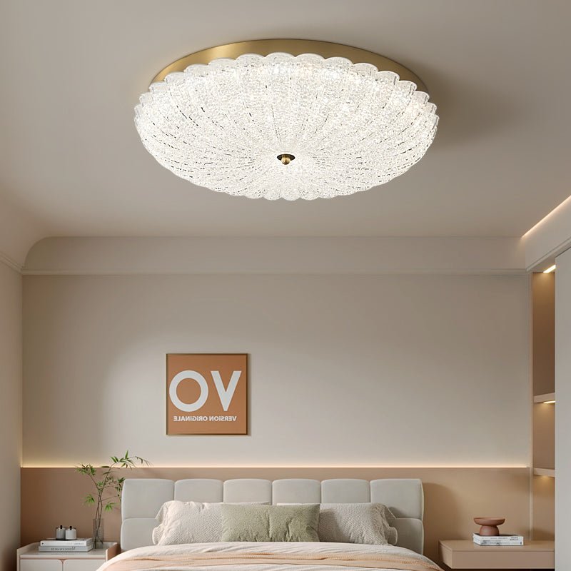 Seraphim Modern Gold Ceiling Light with Clear Glass Accents