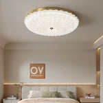 Seraphim Modern Gold Ceiling Light with Clear Glass Accents