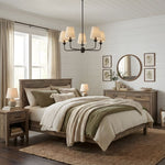 Seraphine Grace Chandelier – Modern Brass & Fabric Statement Light for Dining and Living Rooms