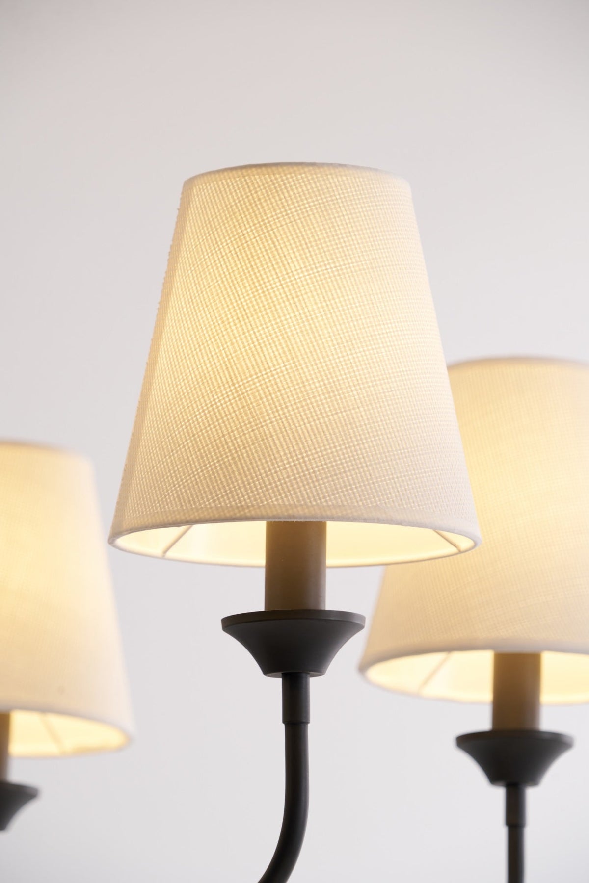 Seraphine Grace Chandelier – Modern Brass & Fabric Statement Light for Dining and Living Rooms