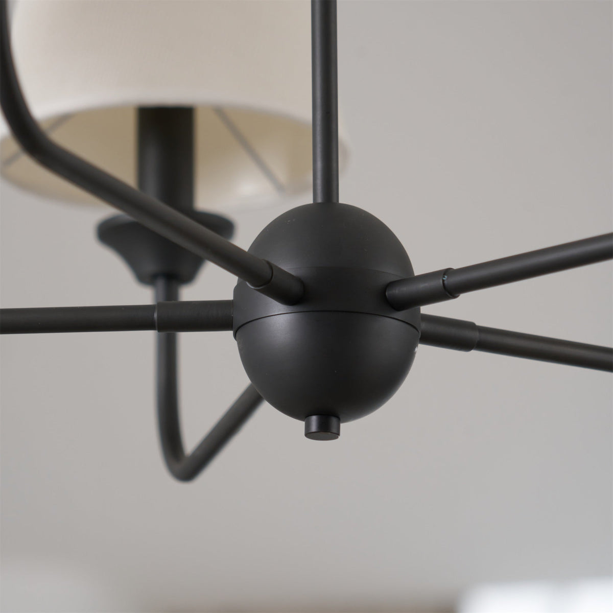 Seraphine Grace Chandelier – Modern Brass & Fabric Statement Light for Dining and Living Rooms