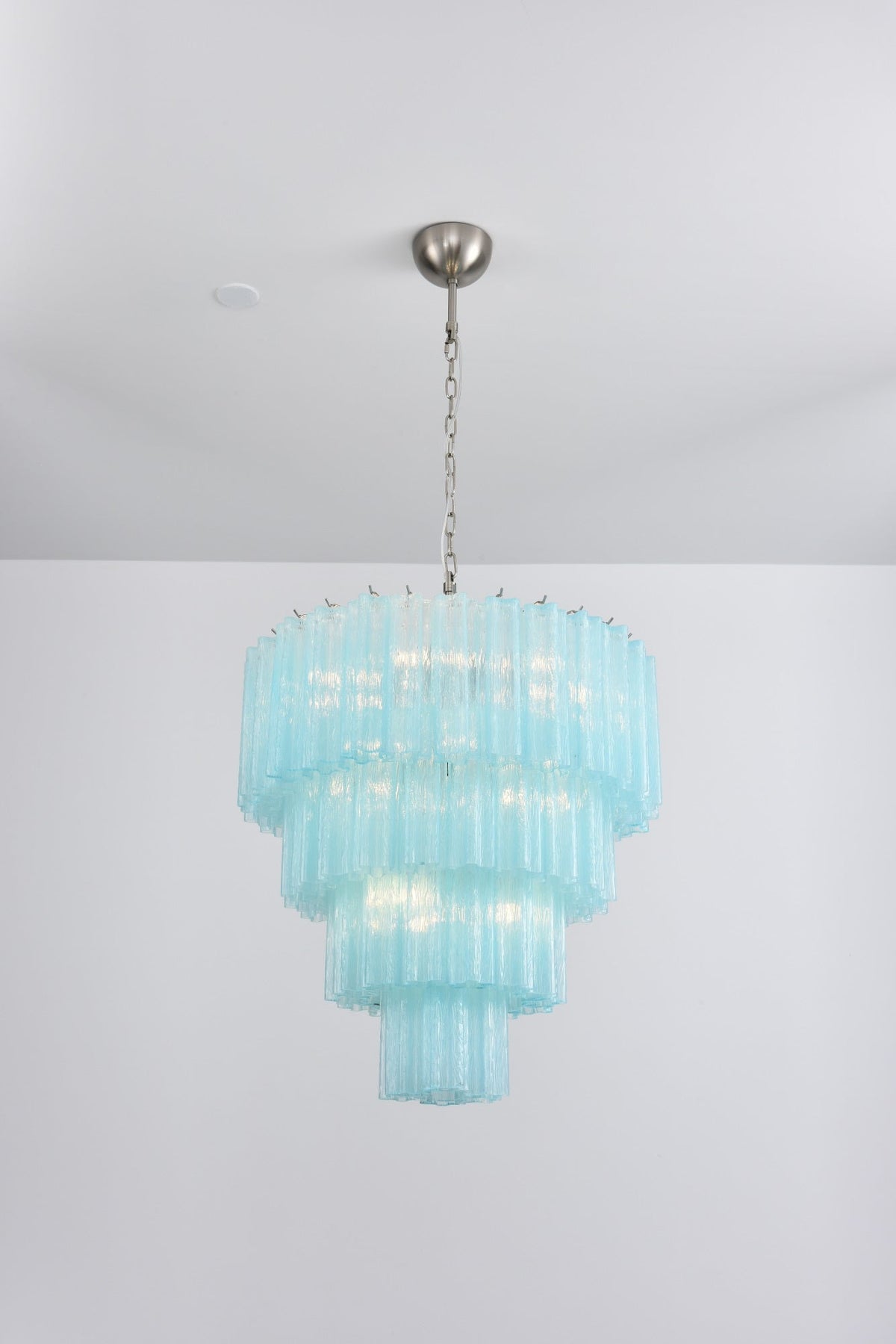 Serava Cascade Glass Chandelier – Modern Murano-Inspired Pendant Light for Dining Room and Foyer