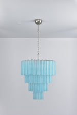 Serava Cascade Glass Chandelier – Modern Murano-Inspired Pendant Light for Dining Room and Foyer