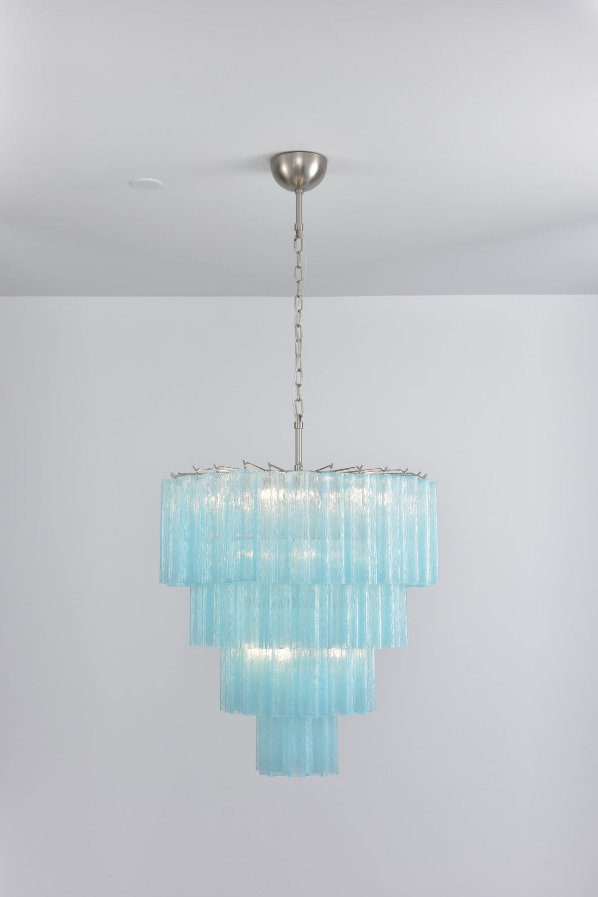 Serava Cascade Glass Chandelier – Modern Murano-Inspired Pendant Light for Dining Room and Foyer