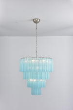 Serava Cascade Glass Chandelier – Modern Murano-Inspired Pendant Light for Dining Room and Foyer