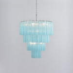 Serava Cascade Glass Chandelier – Modern Murano-Inspired Pendant Light for Dining Room and Foyer
