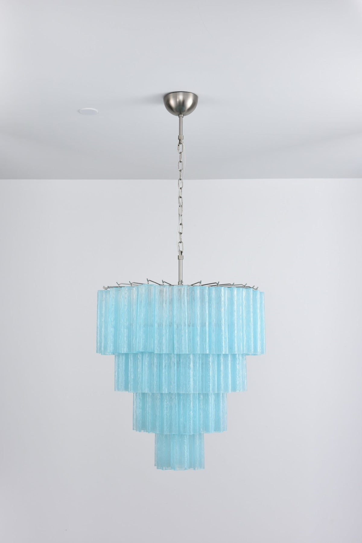 Serava Cascade Glass Chandelier – Modern Murano-Inspired Pendant Light for Dining Room and Foyer