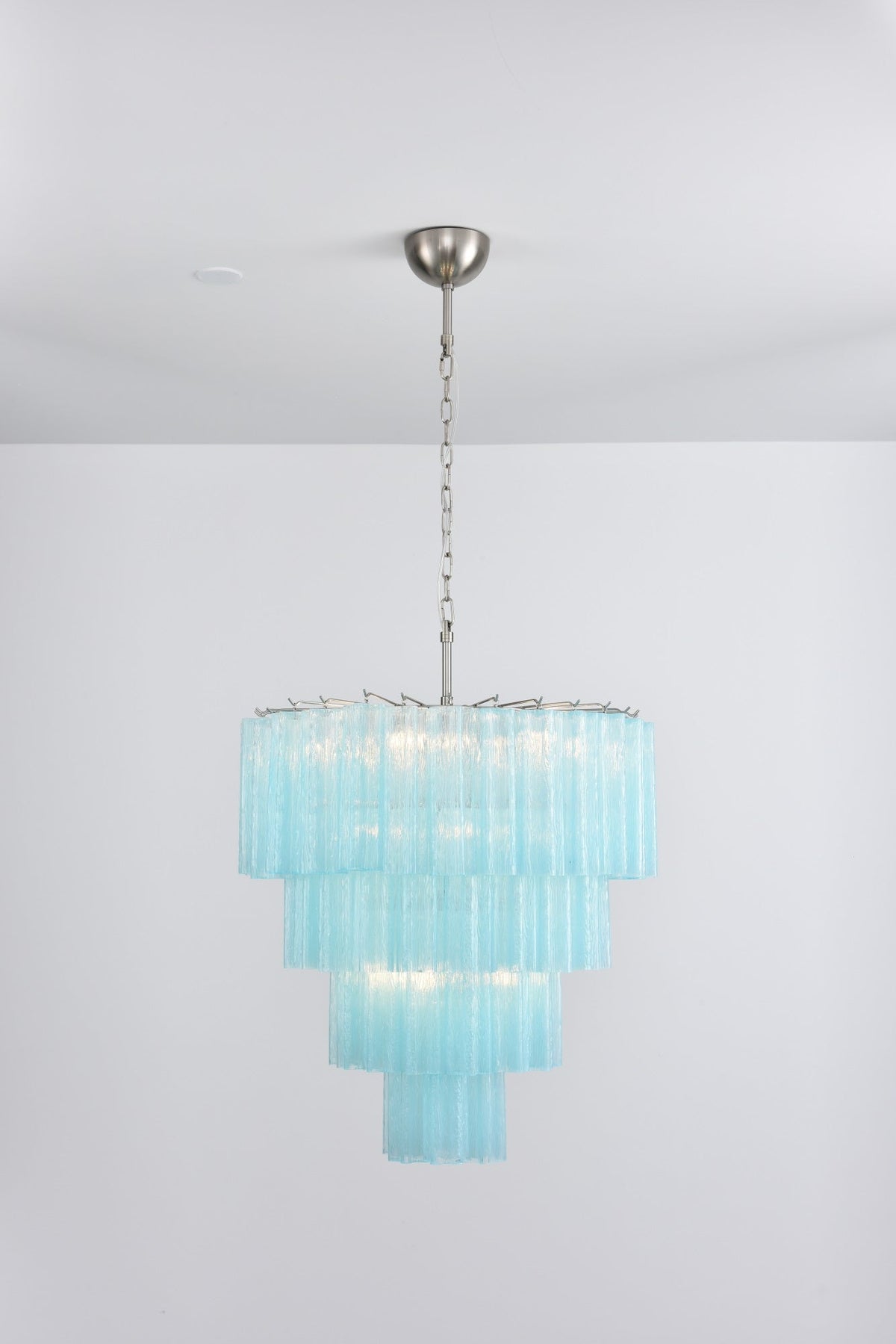 Serava Cascade Glass Chandelier – Modern Murano-Inspired Pendant Light for Dining Room and Foyer