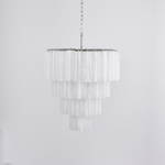 Serava Cascade Glass Chandelier – Modern Murano-Inspired Pendant Light for Dining Room and Foyer