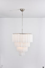 Serava Cascade Glass Chandelier – Modern Murano-Inspired Pendant Light for Dining Room and Foyer